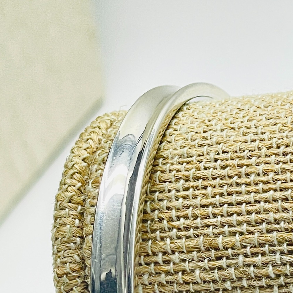 Monet Silver Tone Bangle Bracelets Lot of 2 Thin Stackable Signed Vintage - Picture 6 of 14